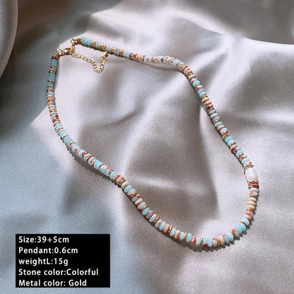 Natural Stone & Pearl Bead Bracelet